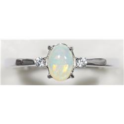 Sterling Silver Classic Style Opal Ring. Retail $120