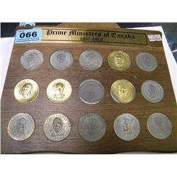 COMPLETE PRIME MINISTERS OF CANADA 1867-1970 COIN COLLECTION