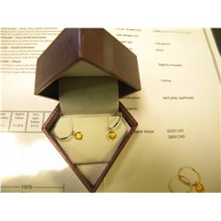 STAMPED 14K YELLOW GOLD GEMSTONE EARRINGS (REPLACEMENT VALUE $800.00)