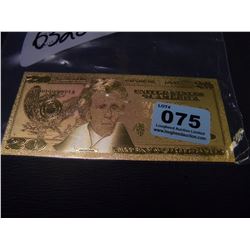 24K AMERICAN DOLLAR COLLECTIBLE $20.00 GOLD FOIL BILL
