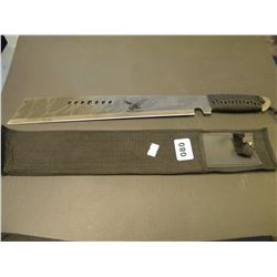 NEW SILVER MACHETTE WITH CASE