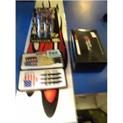 2 SETS OF PLAYING DARTS/FLAME STICKER/E-HEALTH CIGARETTE