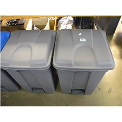 2 NEW GREY RECYCLE BINS