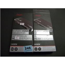 2 ROCKET FISH 4 PORT HDMI SELECTORS