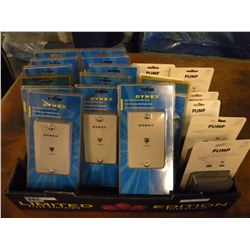 LARGE BOX OF NEW DYNEX WALL MOUNT PHONE FILTERS/KEYBOARD AND SCREEN CLEANING PUMPS