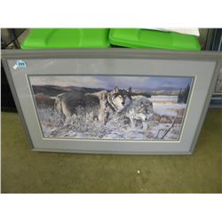 LIMITED EDITION BY ISABEL LEVEQUE (ALPHA PAIR OF WOLVES)37 X 23