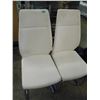 Image 1 : 2 MATCHING WHITE LEATHER AND CHROME CHAIRS