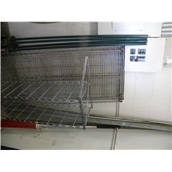 ROLLING SHELVING/SHRINK WRAP DISPENSER/STEEL RODS
