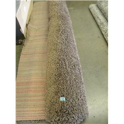 APPROX 10 X 13 BROWN SHAG AREA RUG