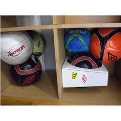 6 MISC SOCCER BALLS
