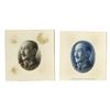 Image 1 : Generalissimo Chiang Kai-Shek Proof Portrait Vignette Pair from ABN Sample Book.