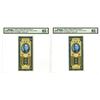 Image 1 : Bank of Taiwan, 1950 "Kinmen (Quemoy)" Issue Sequential Pair.