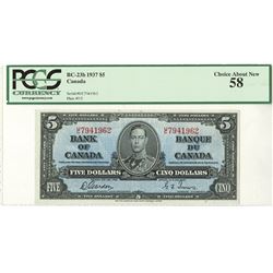 Bank of Canada, 1937 Issue Banknote.