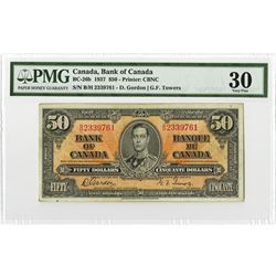 Bank of Canada, 1937 Issue Banknote.