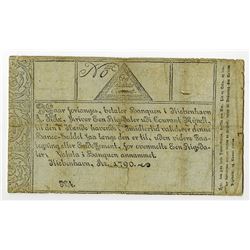 Copenhagen Notes, Exchange and Mortgage Bank, 1790 Issue Banknote.