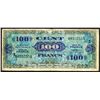 Image 1 : France. World War II Allied Military Currency. 100 Franc Replacement note.
