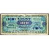 Image 1 : France. World War II Allied Military Currency. 100 Franc Replacement note.