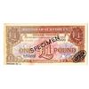 Image 2 : British Armed Forces, ND (1956) Specimen Banknote.