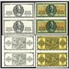 Image 1 : Bank of Greece, 1943 Inflation Issue Progress Proof Group of 4 Uncut Pairs.