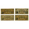 Image 1 : La Republica del Peru, 1879 Issue Banknote Quartet with 3 Different Series and Serial Number sizes.