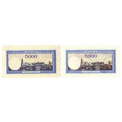 Banca Nationala a Romaniei, 1943-1944, Pair of Issued Notes