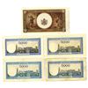 Image 2 : Banca Nationala a Romaniei, 1944-1945, Quintet of Issued Notes