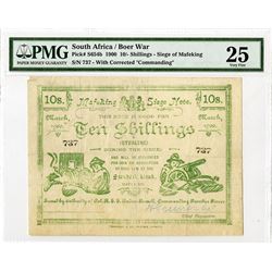 South Africa / Boer War, Mafeking Siege Note, 1900 Issued Banknote.