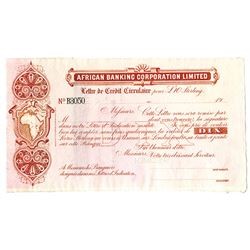 South Africa, African Banking Corporation Limited, 19xx (ca.1900-1910) Specimen Letter of Credit.