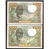 Image 2 : Banque Centrale des Etats de l'Afrique de l'Ouest, 1959-65, Pair of Issued Notes