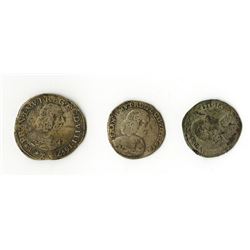 Modena: Francesco I d'Este, 1629-1658, Trio of Silver Coins