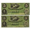 Image 1 : Manufacturers Bank, 1862 Obsolete Banknote Pair.