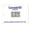 Image 1 : British American Bank Note, Inc., 1982 Proof Advertising Sheet with stamp in middle.