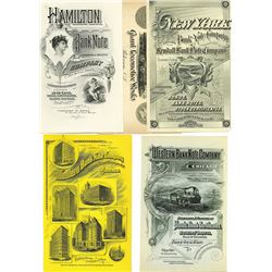 Security Printer Advertising Sheets, ca.1880-1890's from Poor's Manuals.