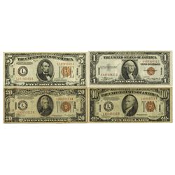 U.S. World War II Emergency Hawaii Issue Quartet.