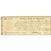 Image 1 : Farmers Bank of Maryland, 1807 Stock Certificate.