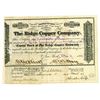 Image 1 : Ridge Copper Co., 1880 Issued Stock Certificate