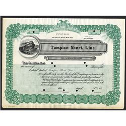 Tampico Short Line, ca.1907 Specimen Stock Certificate.