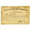 Image 1 : International & Great Northern Railroad Co., 1874 Issued Stock Scrip Certificate