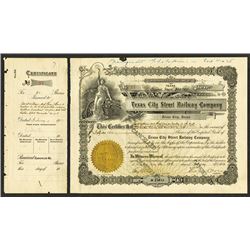 Texas City Street Railway Co. 1913, Issued Stock