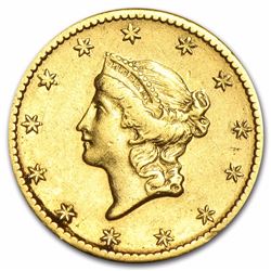 $1 Liberty Head Gold Type 1 Minted from 1849-1854.