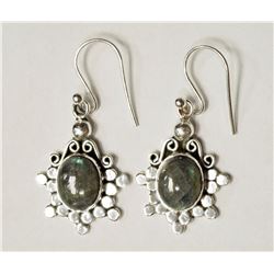 #2-STERLING SILVER LABRADORITE EARRINGS