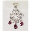 Image 1 : #6-14KT WHITE GOLD RUBY PENDANT