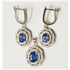 Image 1 : #9-STERLING SILVER SAPPHIRE WITH CRYSTAL