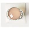 Image 1 : #15-STERLING SILVER ROSE QUARTZ RING