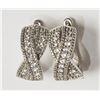 Image 1 : #20-STERLING SILVER CUBIC ZIRCONIA EARRINGS