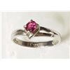 Image 2 : #22-STERLING SILVER RUBY(0.35CT)RING