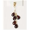 Image 1 : #23-14KT YELLOW GOLD GARNET PENDANT