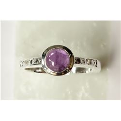 #26-STERLING SILVER AMETHYST RING