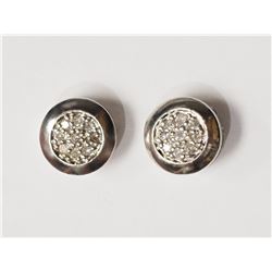 #28-STERLING SILVER DIAMOND(0.15CT)STUD
