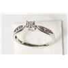 Image 2 : #29-10KT WHITE GOLD DIAMOND(0.12CT)RING